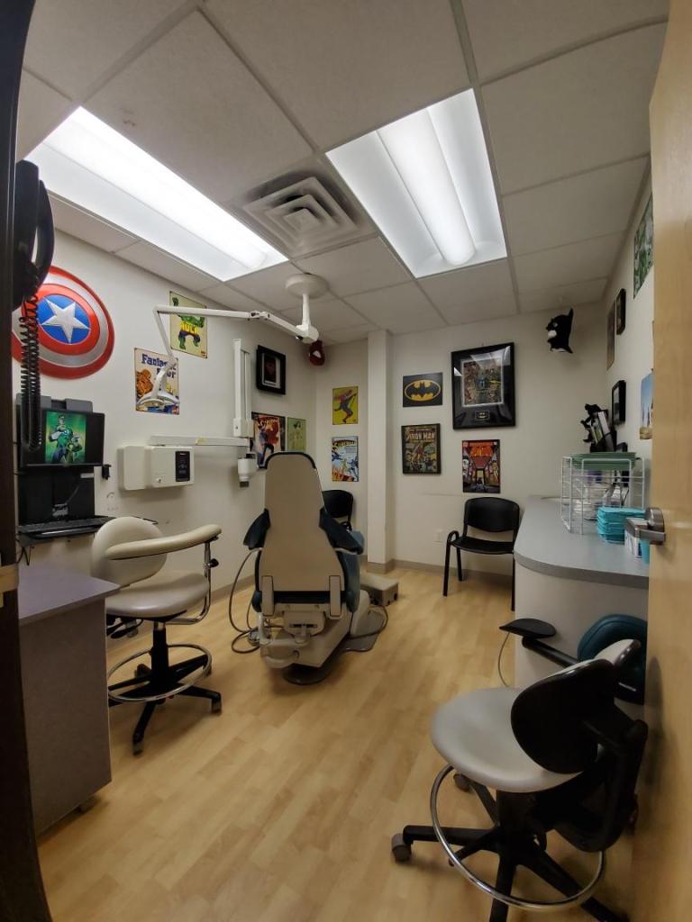 Treatment room at Flanders Pediatric Dentistry